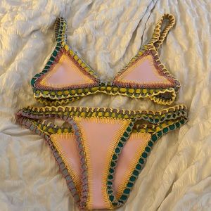 KIINI TRIANGLE BIKINI SET PINK
